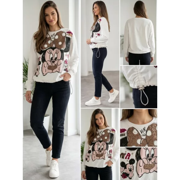 Minnie pamut felső 3558-fehér
