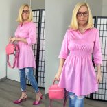 Superio gumis erekú vászon tunika2291-rózsaszín