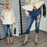 S Woman Mickey enyhén ülepes elasztikus farmer SW1692