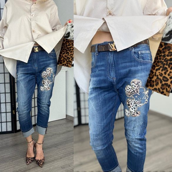 S Woman Mickey enyhén ülepes elasztikus farmer SW1692