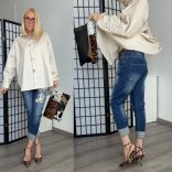 S Woman Mickey enyhén ülepes elasztikus farmer SW1692