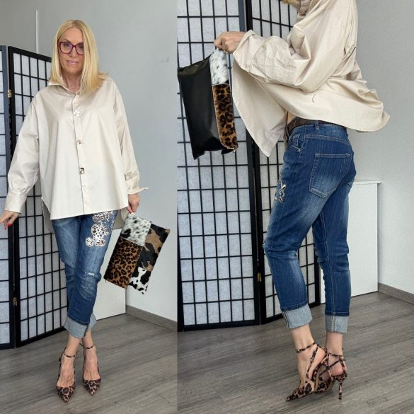 S Woman Mickey enyhén ülepes elasztikus farmer SW1692