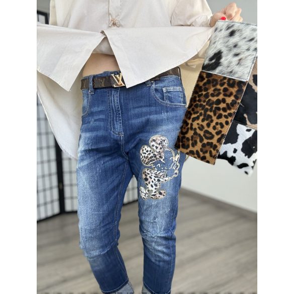 S Woman Mickey enyhén ülepes elasztikus farmer SW1692