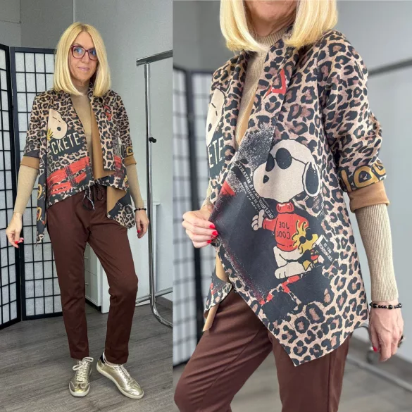 Snoopy blézer-ocelot