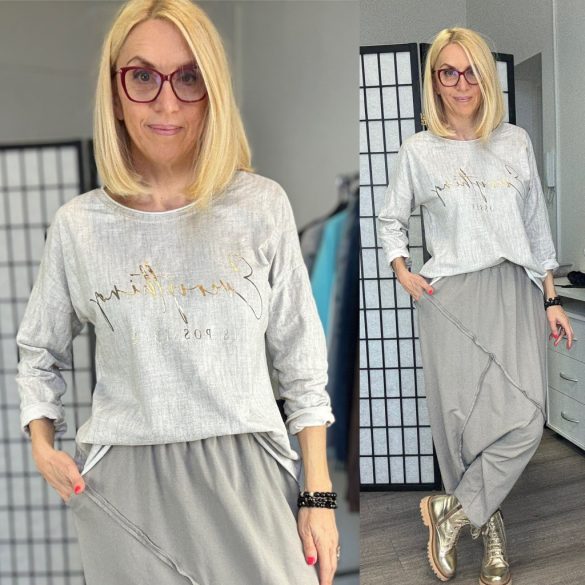 Everything is possible hosszú ujjú felső 25515-18 - bézs