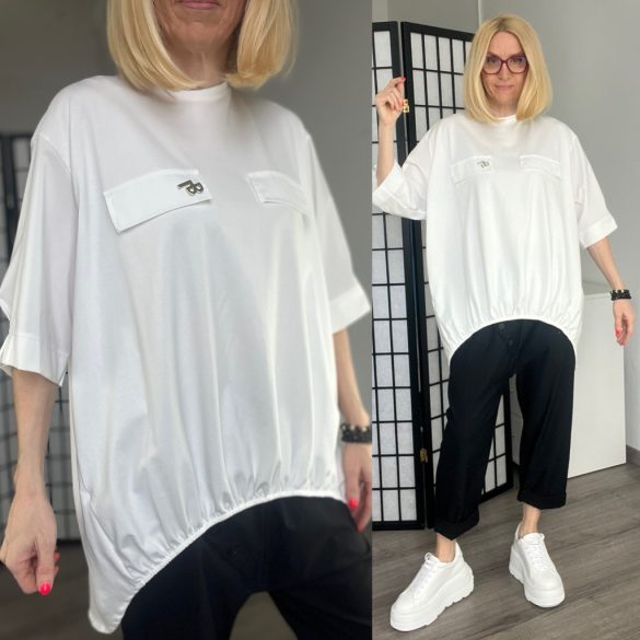 La blanche rövidujjú póló - fehér