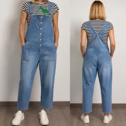 S Woman kantáros farmernadrág SW1974-világoskék
