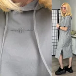 Britni kapucnis tenisz ruha  HM5005-acélkék