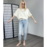 Adoro elasztikus MOM Jeans M7346-világoskék