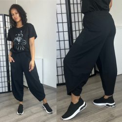 Astra zsebes pamut nadrág-fekete