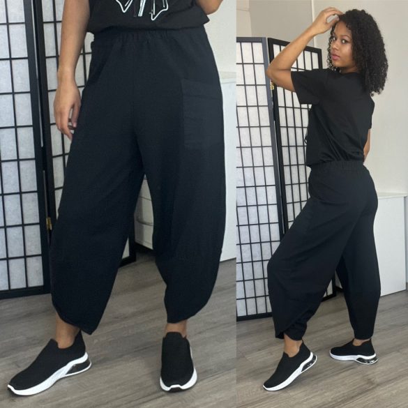 Astra zsebes pamut nadrág-fekete