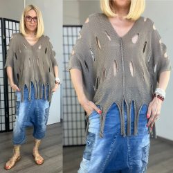 Adina rojtos kötött felső-taupe