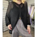 Ajsa V kivágású kötött felső 2887-fekete