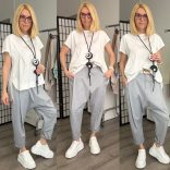 SUN ülepes cipzáros nadrág 6358 - világos szürke