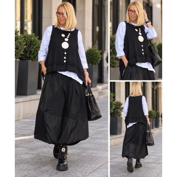 Wendy Trendy gumis derekú hagymaszoknya 791089-fekete