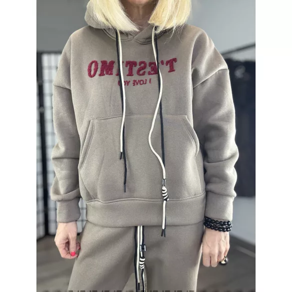 T'estimo I love you  2 részes melegítőszett 6621-7127 - taupe