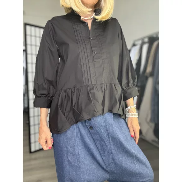 Wendy Trendy vászon ing 224397-fekete