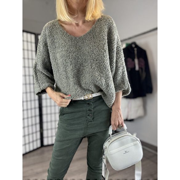 Lindsey buklé pulóver 8130 - khaki