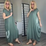 Dorothy batikolt pamut ruha 753-khaki