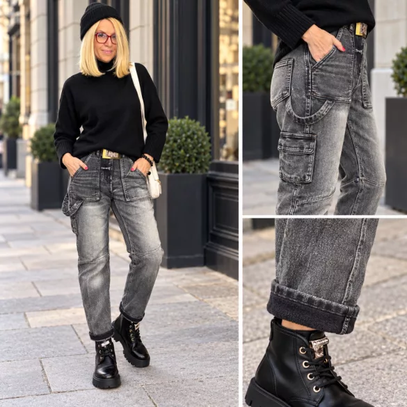 S-Woman bélelt cargo farmer H8473-sötétszürke