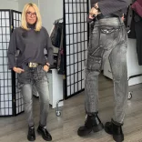S-Woman bélelt cargo farmer H8473-sötétszürke