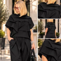 Wendy Trendy aszimmetrikus felső 219185-fekete