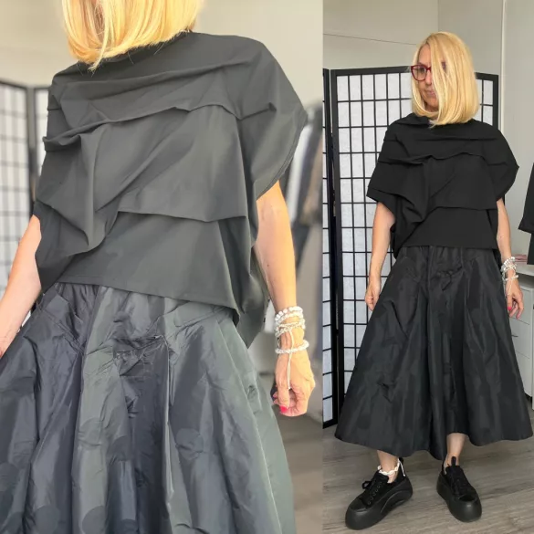 Wendy Trendy aszimmetrikus felső 219185-fekete