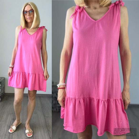 Cool fodros pamut ruha10761-pink