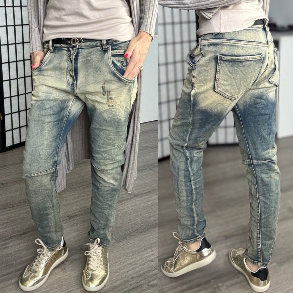 S-Woman koptatott bélelt farmer H8353 - farmerkék