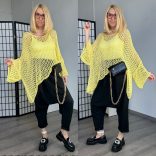 Sea horgolt felső - citromsárga