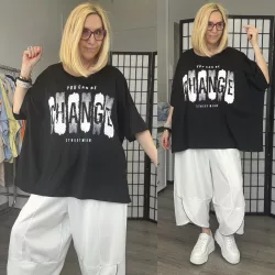 158C Change oversize pamut tunika 56900 - fekete