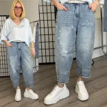 Wendy Trendy  strasszos farmer 926012- világoskék