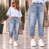 Wendy Trendy  strasszos farmer 926012- világoskék