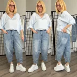 Wendy Trendy  strasszos farmer 926012- világoskék