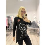 Tom&Jerry kapucnis pamut pulóver WPU-22203-fekete