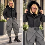 Nairobi fekete crop bomberdzseki HS16 - fekete