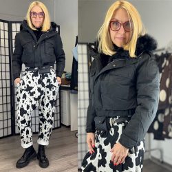 Nairobi fekete crop bomberdzseki HS16 - fekete