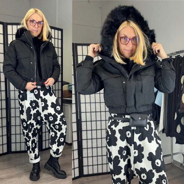 Nairobi fekete crop bomberdzseki HS16 - fekete