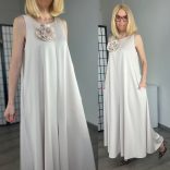 Christine rózsás overál 7361 - bézs