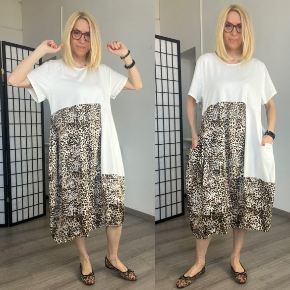 Lux Luna ocelot betétes zsebes hagymaruha50371-bézs