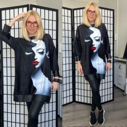 Picasso bőrbetétes plüss tunika-galamb