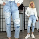 S Woman szívecskés farmerSW1921-világoskék