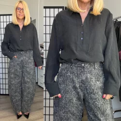 Miho's ingnyakas blúz G04234-sötétszürke