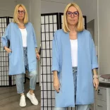 Maya basic hosszított blézer 95552-világoskék
