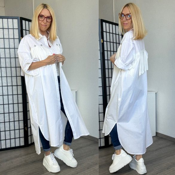 Zeta Otto  rojtos vászon ingruha 18266 -fehér