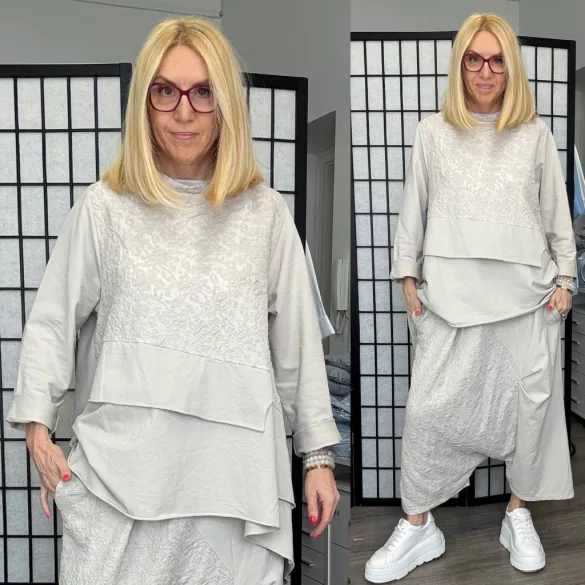 Vintage pamut tunika 3271-bézs