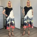 Lux Luna ujjatlan nyári zsebes ruha50391-fekete