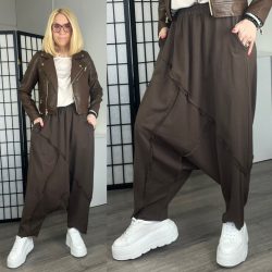 SUN mélyülepes pamut nadrág6318-csokibarna