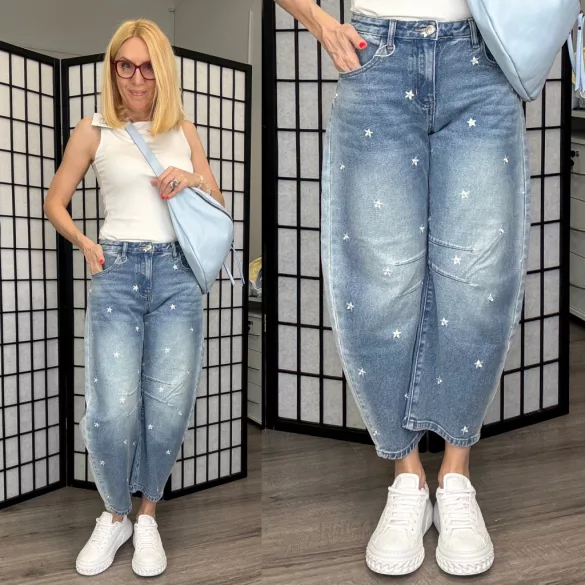 Melly margarétás ballon farmer 5380-világoskék