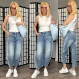 Melly margarétás ballon farmer 5380-világoskék